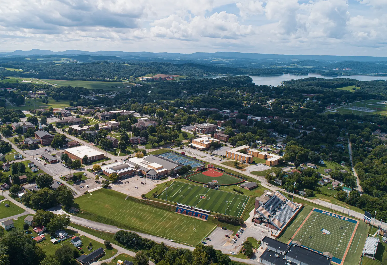 Aerial view of Carson-Newman campus